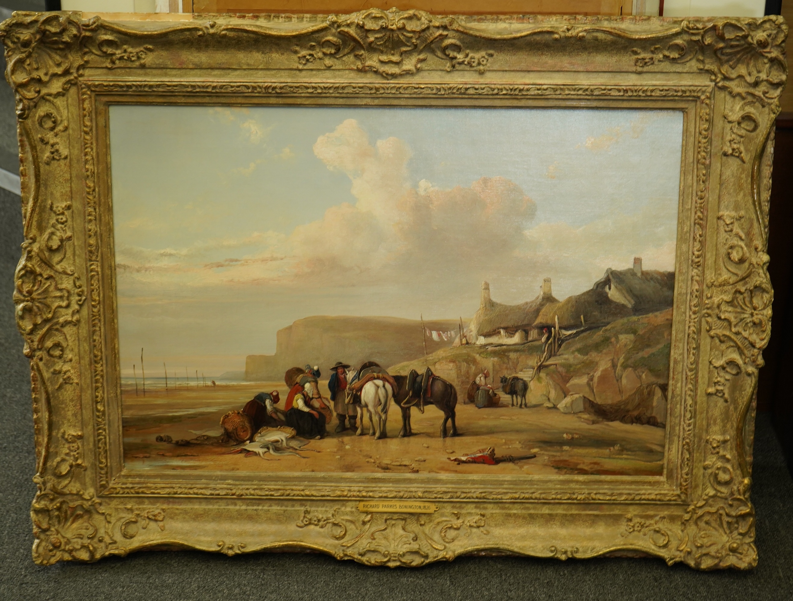 Richard Parkes Bonnington (1802-1828), 'Low Tide, Normandy Close', oil on canvas, 44 x 65cm